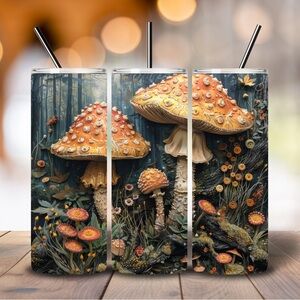 20oz Tumbler Magical Mushrooms Forest